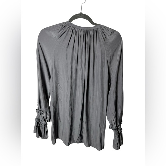 Ramy Brook New York Gray Boho Peasant Blouse Size Small - Picture 7 of 7